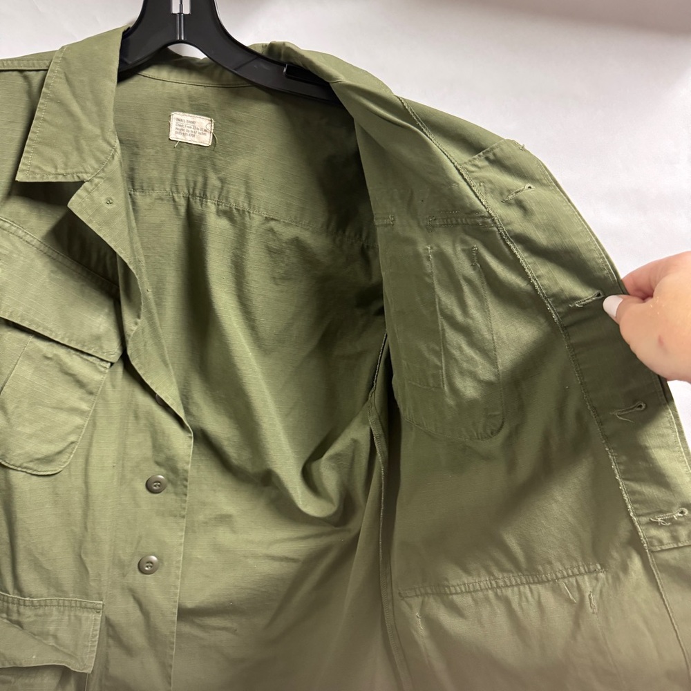 Vintage Khaki Green 60s Military Jacket - Picture 8 of 9
